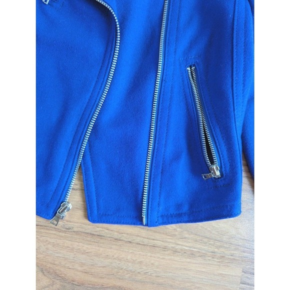 GAP Blogger Favorite Royal Purple Wool Moto Jacket Ultra Violet Purple XS - Picture 4 of 13
